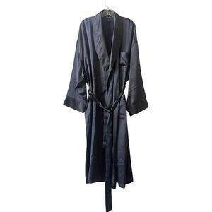 Murano Men’s 100% Silk Robe Playboy Sexy Smoking Jacket One Size Luxury Lounge